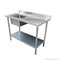 FED Single Sink Bench Left Handed 1500-6-SSBL