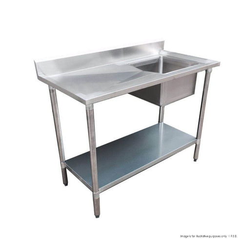 FED Single Sink Bench Right Handed 1500-7-SSBR