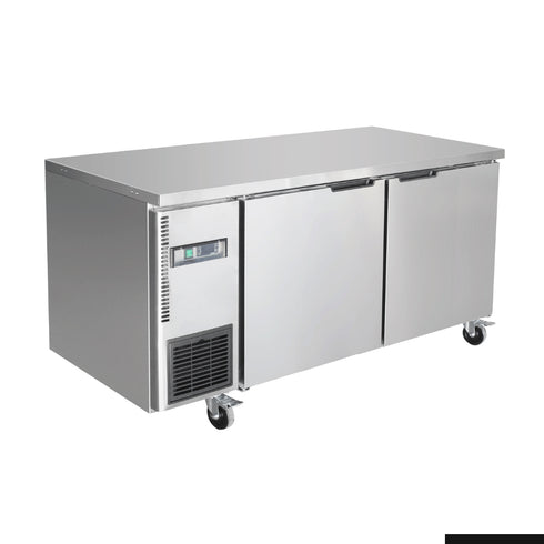 FED Stainless Steel Double Door Workbench Fridge - TS1500TN