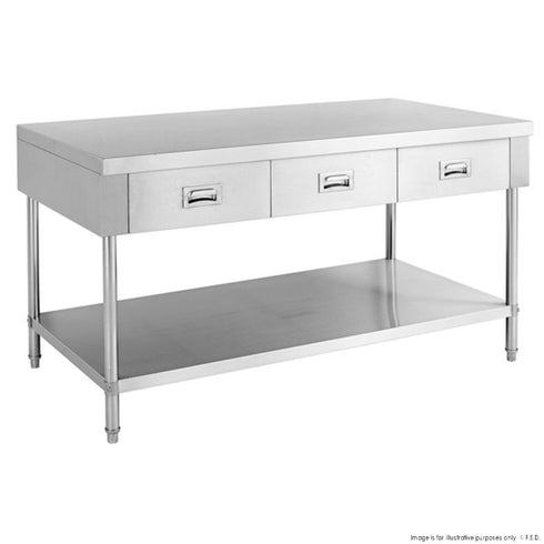 FED Work bench with 3 Drawers and Undershelf SWBD-6-1500