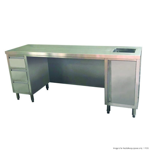 FED Multipurpose Utility Bench with Sink SS6-2100R-H