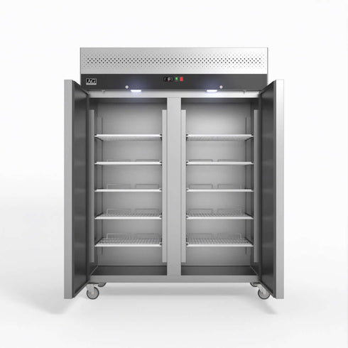 AG 1300 Litre Upright Double Door Stainless Steel Door Freezer - GNX1400BT