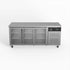 AG Three Door Commercial Glass Door Worktop / Under Bench Display Fridge 700mm Depth - GNX3100TNG