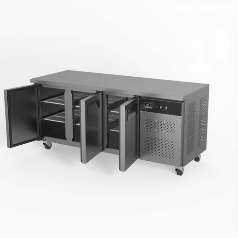 AG Three Door Commercial Worktop / Under Bench Fridge 700mm Depth - GNX3100TN