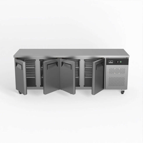 AG Four Door Commercial Worktop / Under Bench Fridge 700mm Depth - GNX4100TN