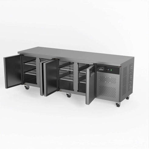 AG Four Door Commercial Worktop / Under Bench Fridge 700mm Depth - GNX4100TN