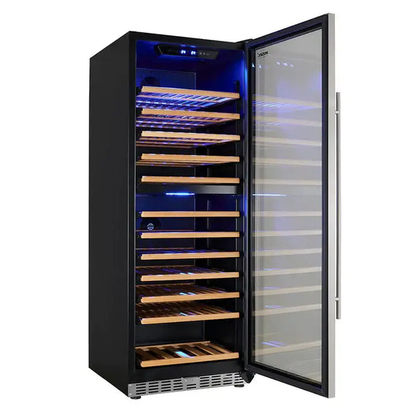 Husky Vino Pro 380l Dual Zone Freestanding Wine Fridge In Stainless St 