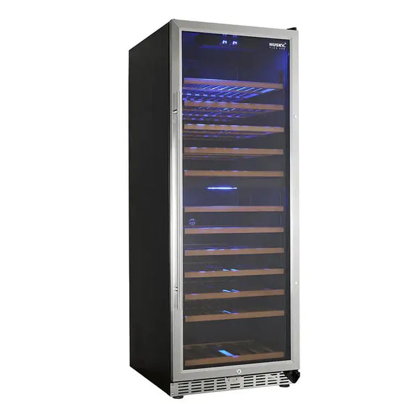 Husky Vino Pro 380L Dual Zone Freestanding Wine Fridge in Stainless St