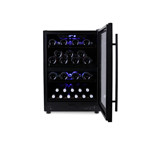 Husky Riserva 154L Dual Zone Wine Fridge in Black - HUSWS54DMBZY
