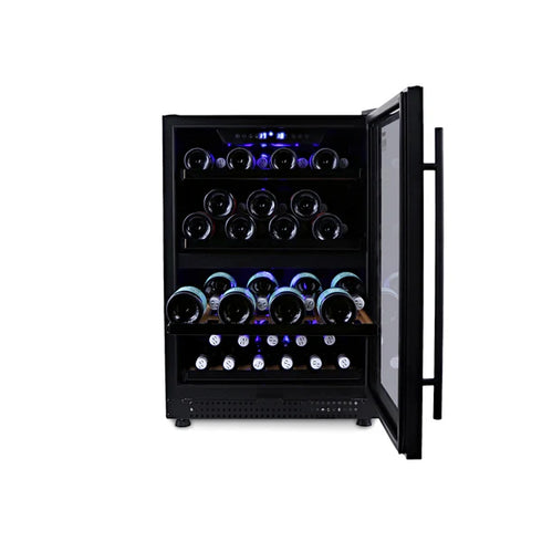 Husky Riserva 154L Dual Zone Wine Fridge in Black - HUSWS54DMBZY