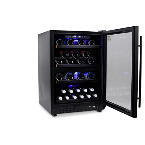 Husky Riserva 154L Dual Zone Wine Fridge in Black - HUSWS54DMBZY