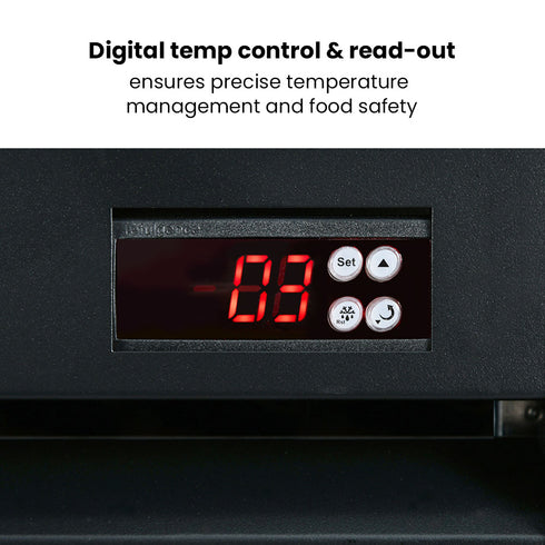 Thermaster Two Glass Door Black Upright Drink Fridge Large - LG-1000BP