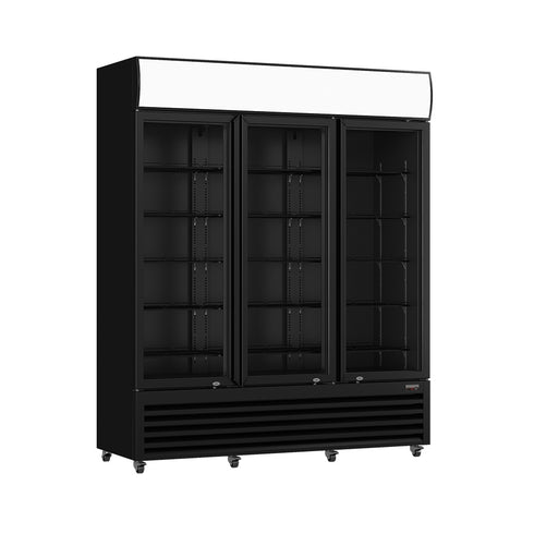 Thermaster Three Glass Door Colourbond Upright Drink Fridge LG-1203BP