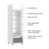 Thermaster Large Single Glass Door Upright Drink Fridge - LG-540P