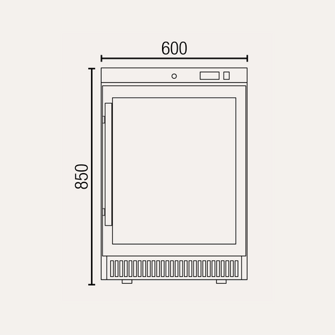 Exquisite One Glass Door Underbench Storage Refrigerators - MC210G