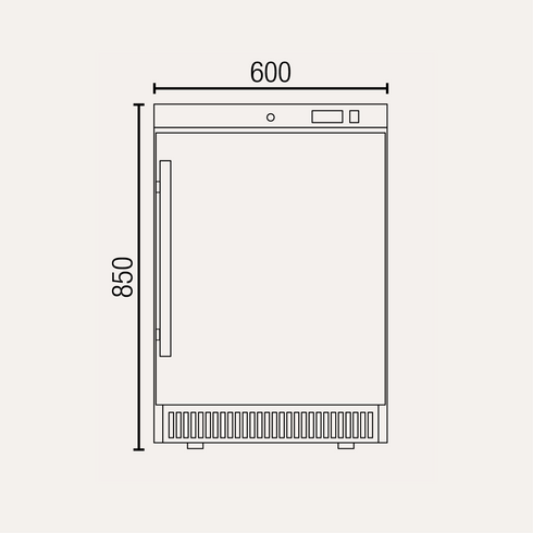 Exquisite One Solid Door Underbench Storage Freezer - MF210H