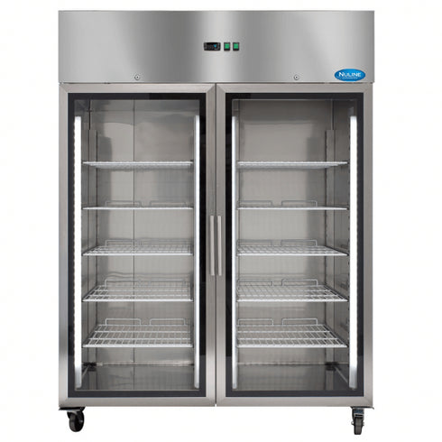 Nuline Two Door Laboratory Fridge – Glass Doors – Stainless Steel – 1400 litres - MF140TNG