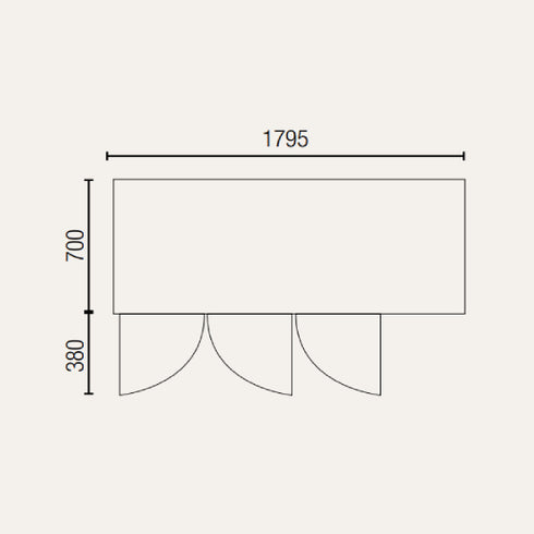 Exquisite Three Solid Doors Underbench Freezer 700mm deep - USF400H