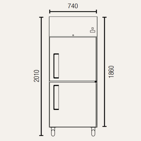 Exquisite One Split Solid Door Upright Fridge 685L - GSC652H