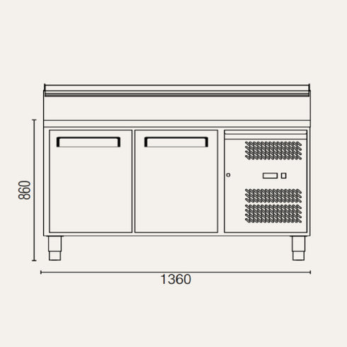 Exquisite Stainless Steel Top Food Preparation Refrigerators - MTC263H