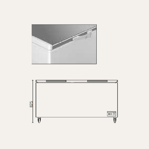 Exquisite 561 Litre Stainless Steel Top Chest Freezer - ESS660H