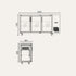 Exquisite Three Swing Doors Backbar Display Fridge - UBC570