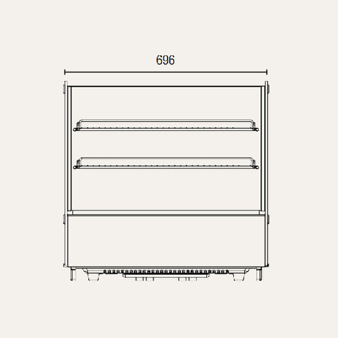 Exquisite Counter Top Cold Cake Display Curved Glass 120L - CTC120