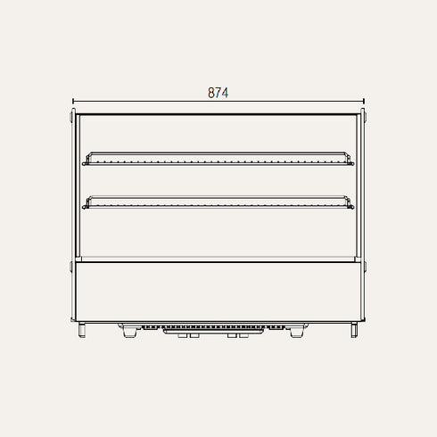 Exquisite Counter Top Cold Cake Display Curved Glass 160L - CTC160