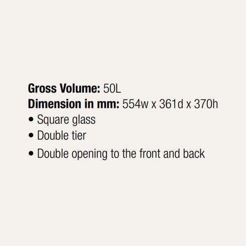 Exquisite Two Tiers Flat Glass Ambient Cake Display – Elegant Walnut - CD50-W