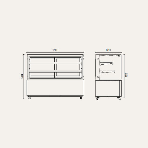 Exquisite Three Tiers Cake Display Refrigerators - CDR215