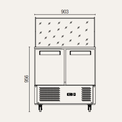 Exquisite Saladette Food Preparation Fridge – Static - SBC250