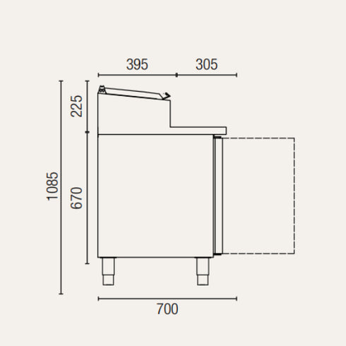 Exquisite Sandwich Pizza Prep Bench Fridge - MTC363H