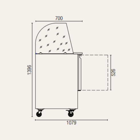 Exquisite Saladette Food Preparation Fridge – Static - SBC250