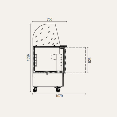 Exquisite Saladette Food Preparation Fridge – Static -