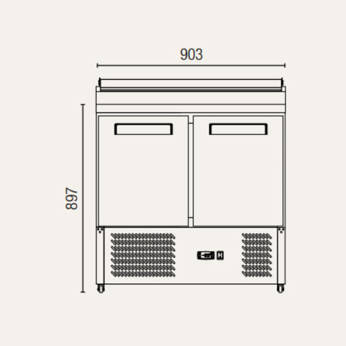 Exquisite Saladette Food Preparation Fridge – Static - STC250