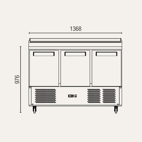Exquisite Saladette Food Preparation Fridge – Static - STC380