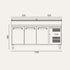Exquisite Sandwich Pizza Prep Bench Fridge - MTC363H