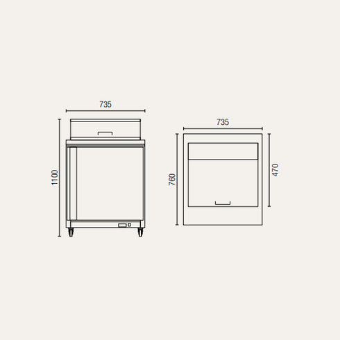 Exquisite One Door Food Preparation Fridge - ICC260H