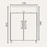 Exquisite Two Solid Doors Upright Storage Refrigerators - GSC1200H