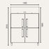 Exquisite Two Split Solid Doors Upright Fridge 1476L - GSC1412H