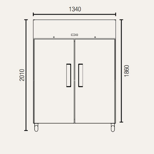 Exquisite Two Solid Doors Upright Storage Freezers - GSF1200H