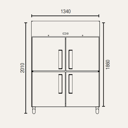 Exquisite Two Solid Doors Upright Storage Freezers - GSF1202H