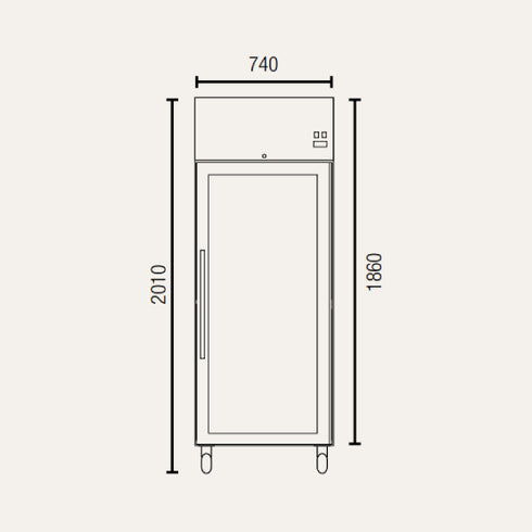 Exquisite One Door Stainless Steel Upright Chiller Glass Door - GSC650G
