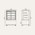 Exquisite Four Tiers Cake Display Fridge – Black finish - CDS309B