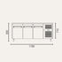 Exquisite Three Solid Doors Underbench Freezer 700mm deep - USF400H