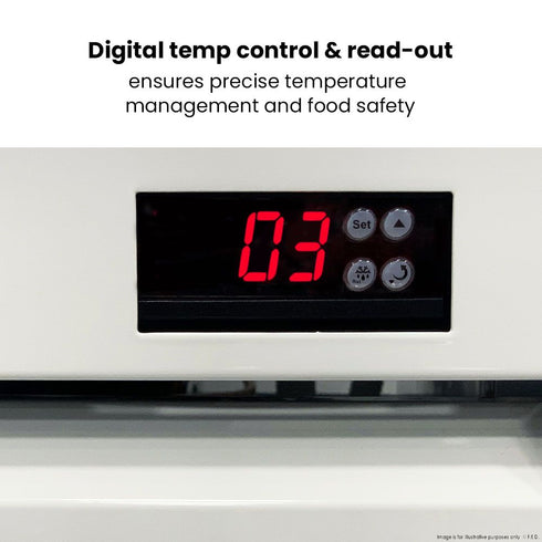 Thermaster Large Two Glass Door Colourbond Upright Drink Fridge - LG-1200P