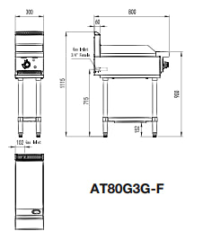 COOKRITE 300mm Hotplate AT80G3G-F