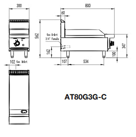 CookRite 300 MM Hotplate AT80G3G-C