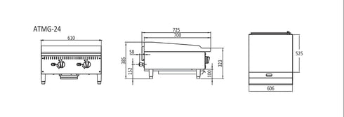 CookRite 610mm Griddle - ATMG-24
