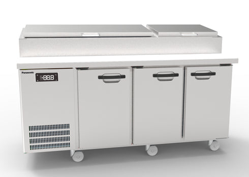 Panasonic 430L Under Bench 3 Door Pizza/Salad Chiller Fridge W1800xD800xH1150 - SUR-1871HPZ
